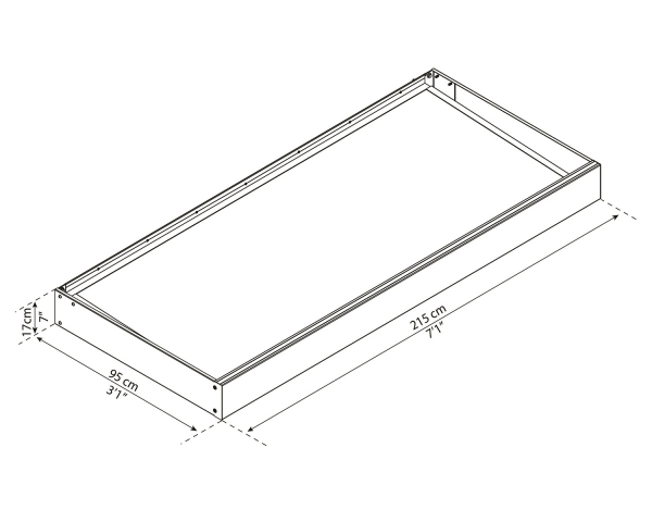 Palram-Canopia Tür Vordach SOPHIA 2150 (215x95x17cm) Weiß 4mm Weiß Opal